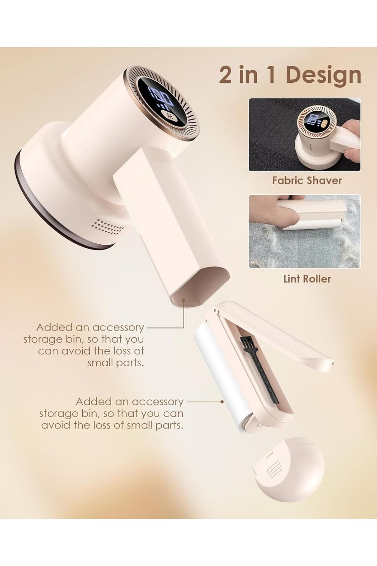COOYA-Rechargeable Fabric Shaver LED Display, Efficient Versatile Lint Remover with 3 Blades for Home 5