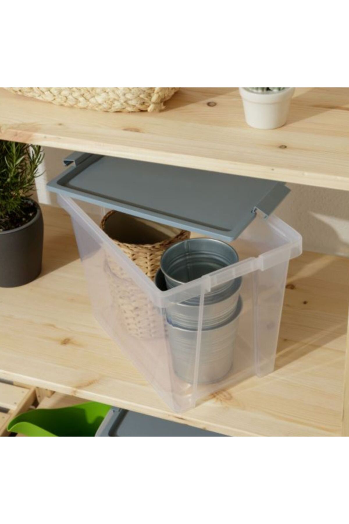 Tatay-Hinged Handle Multipurpose Stackable Storage Box with Lid 15 Liter 3