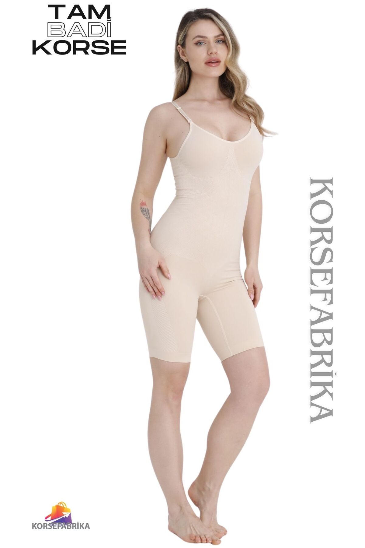 korsefabrika trend mood store Ayar Askılı Zayıflatan Toparlayıcı Incelten Paçalı Badi Korse görsel 2