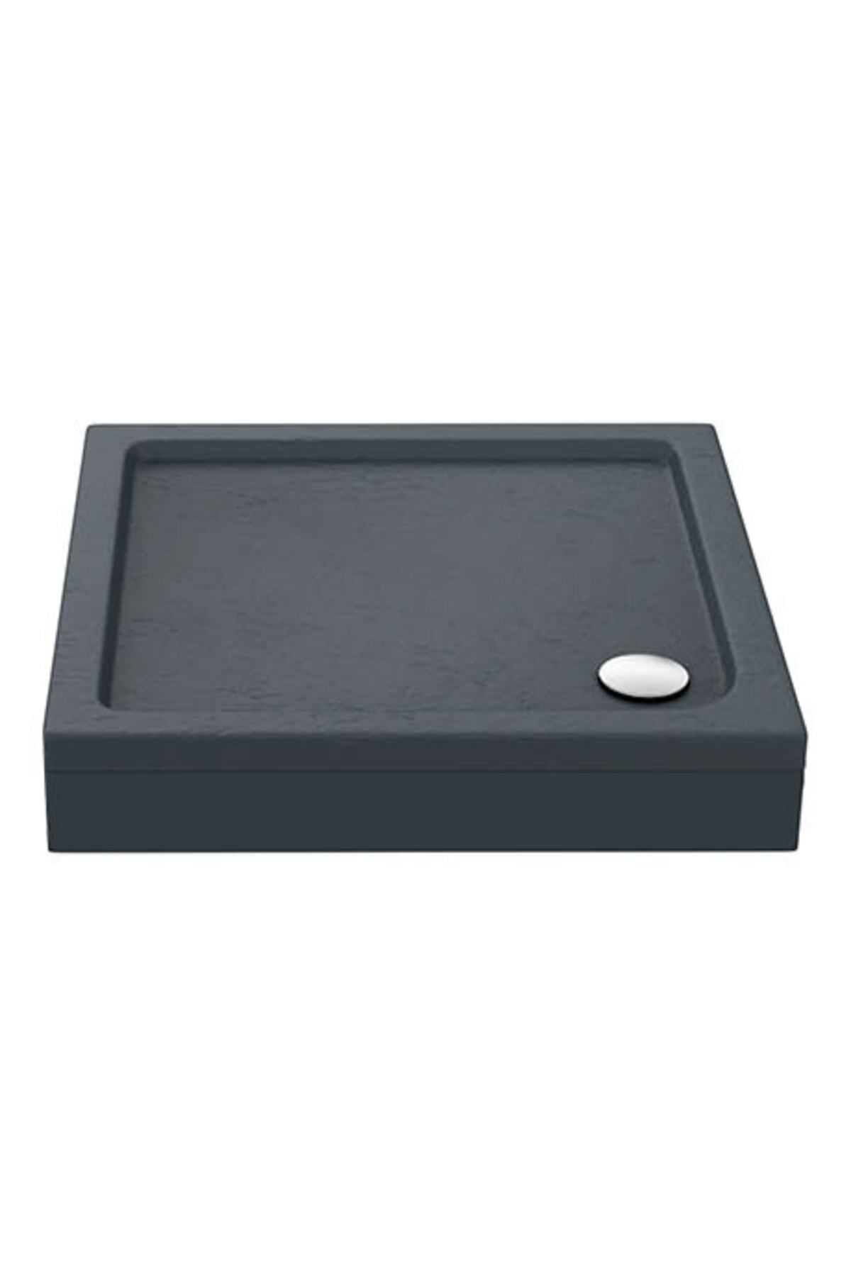ERİKMANN 100x100 Siyah Duş Teknesi Panelli H16 Hijyenik
