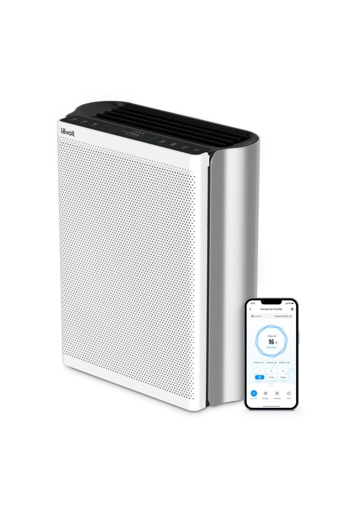 Levoit-Purificator aer Levoit EverestAir Smart True HEPA, Control vocal, 70W, Wi-Fi (Alb) 1