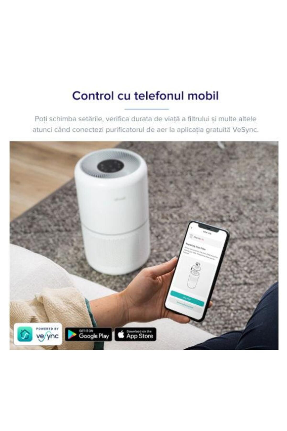 Levoit-Purificator de aer Smart Levoit Core 300S Wi-Fi, Filtru 3 in 1 True HEPA H13 4