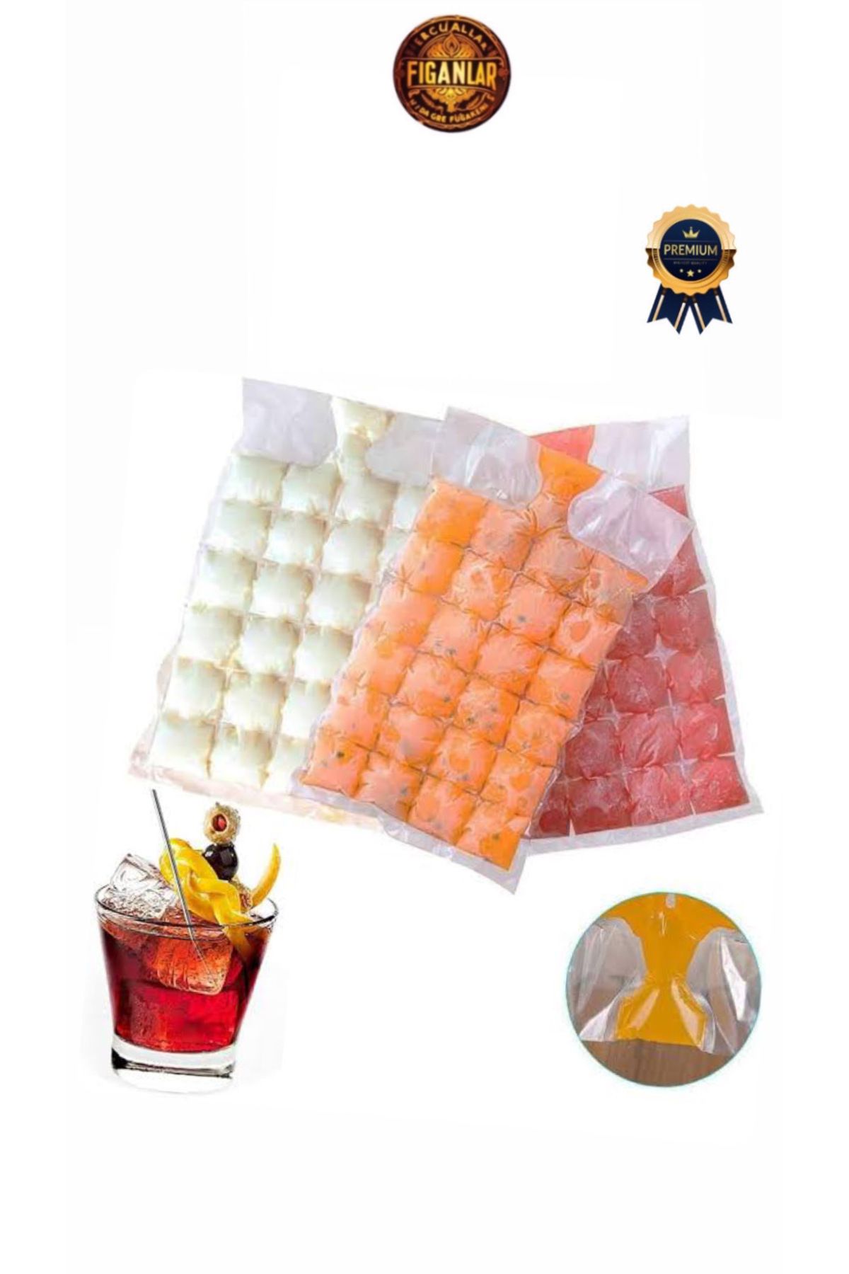 Kemik Suyu saklama  Torbası Dondurma  Buz Torbası Buz Küpü 100 küp  1 Paket poşet - 7