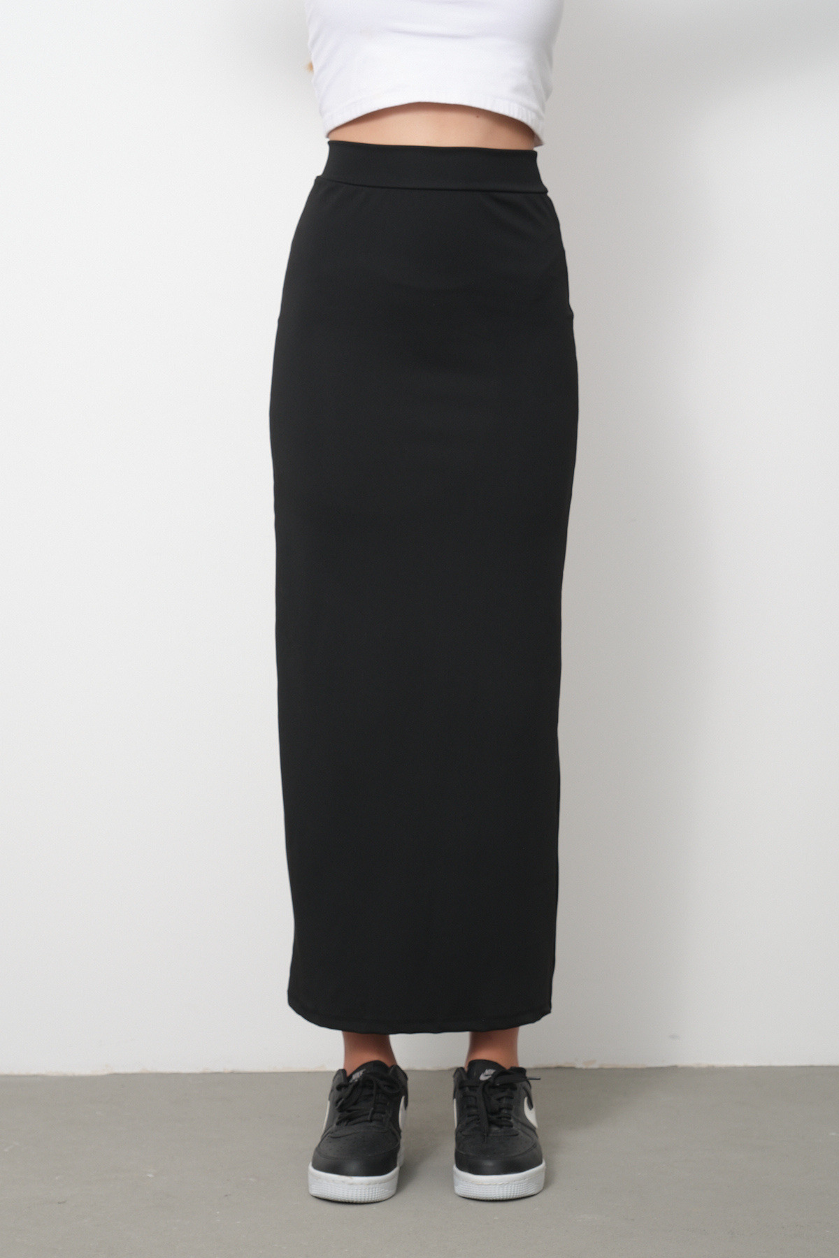 mrmpro  Kalem Etek Uzun Spor Siyah Esnek Dalgıç Kumaş Toparlayıcı Korse Kemer Boy 96 Cm - Görsel 4