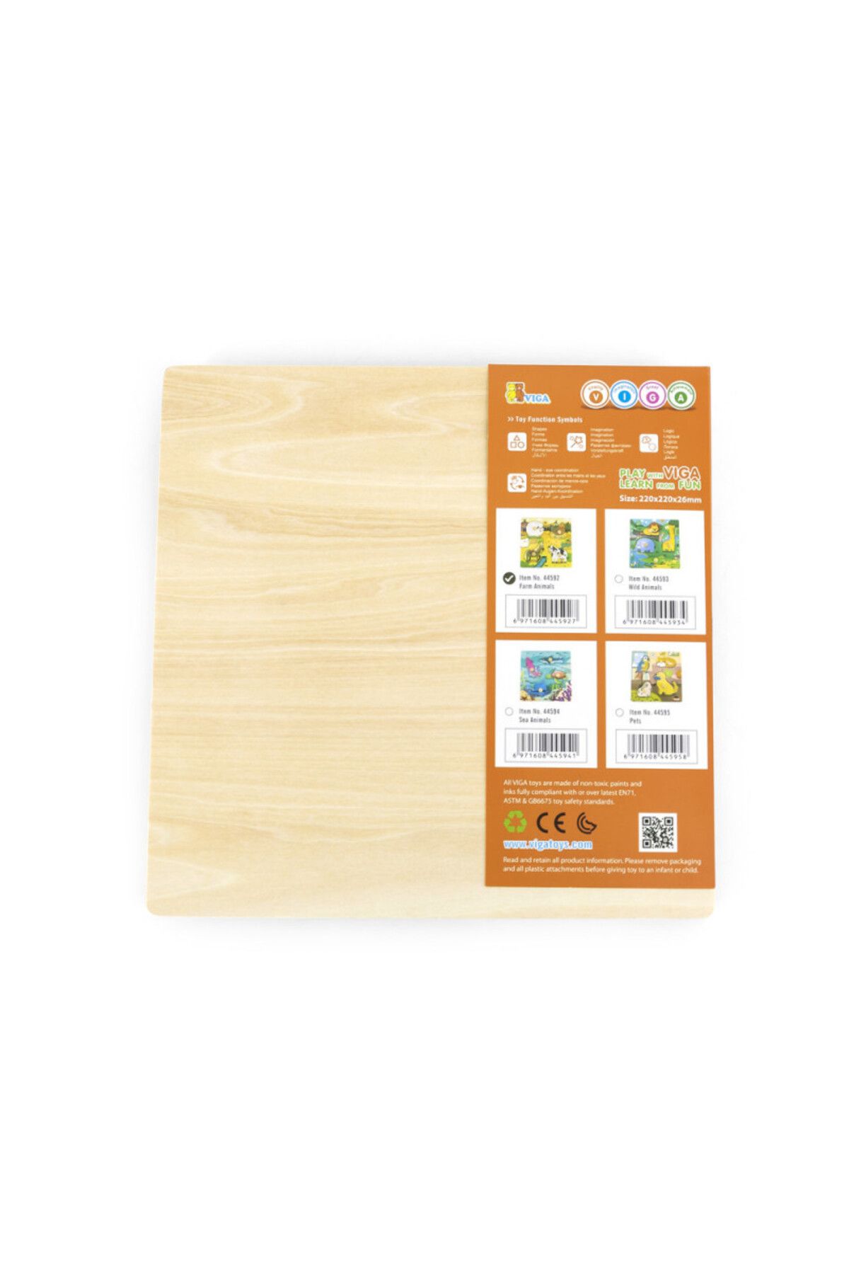 Viga Puzzle Cu Manere - Animale De La Ferma In Habitat, Viga - One Size