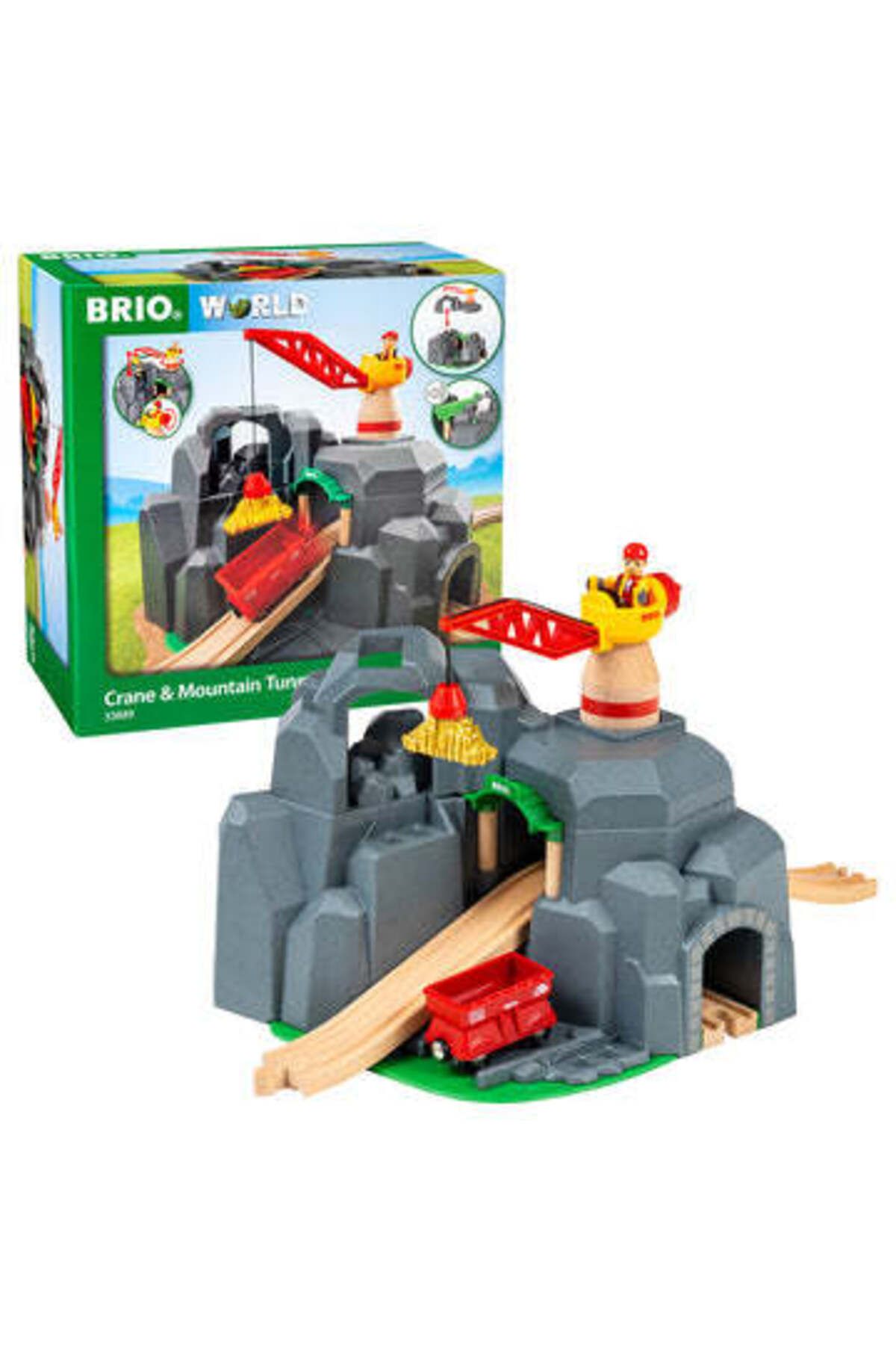 BRIO Tunel Cu Macara Pentru Trenulete Brio, 3+ Ani - One Size