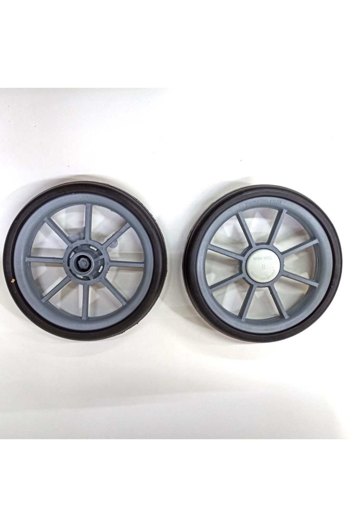 abnturk PLASTİK PAZAR ARABASI BEBEK ARABASI TEKER TAKIMI 2 ADET FİYATIDIR 19 CM ÇAP