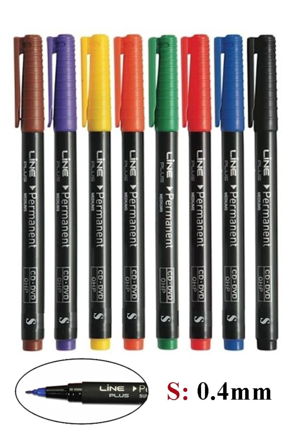 Artlantis Asetat Kalemi 8 Renk 0.4 Mm 1 Paket Lineplus İnce Uçlu Cd Kalemi S Keçe Uçlu Kalem Silinmez Renkli P
