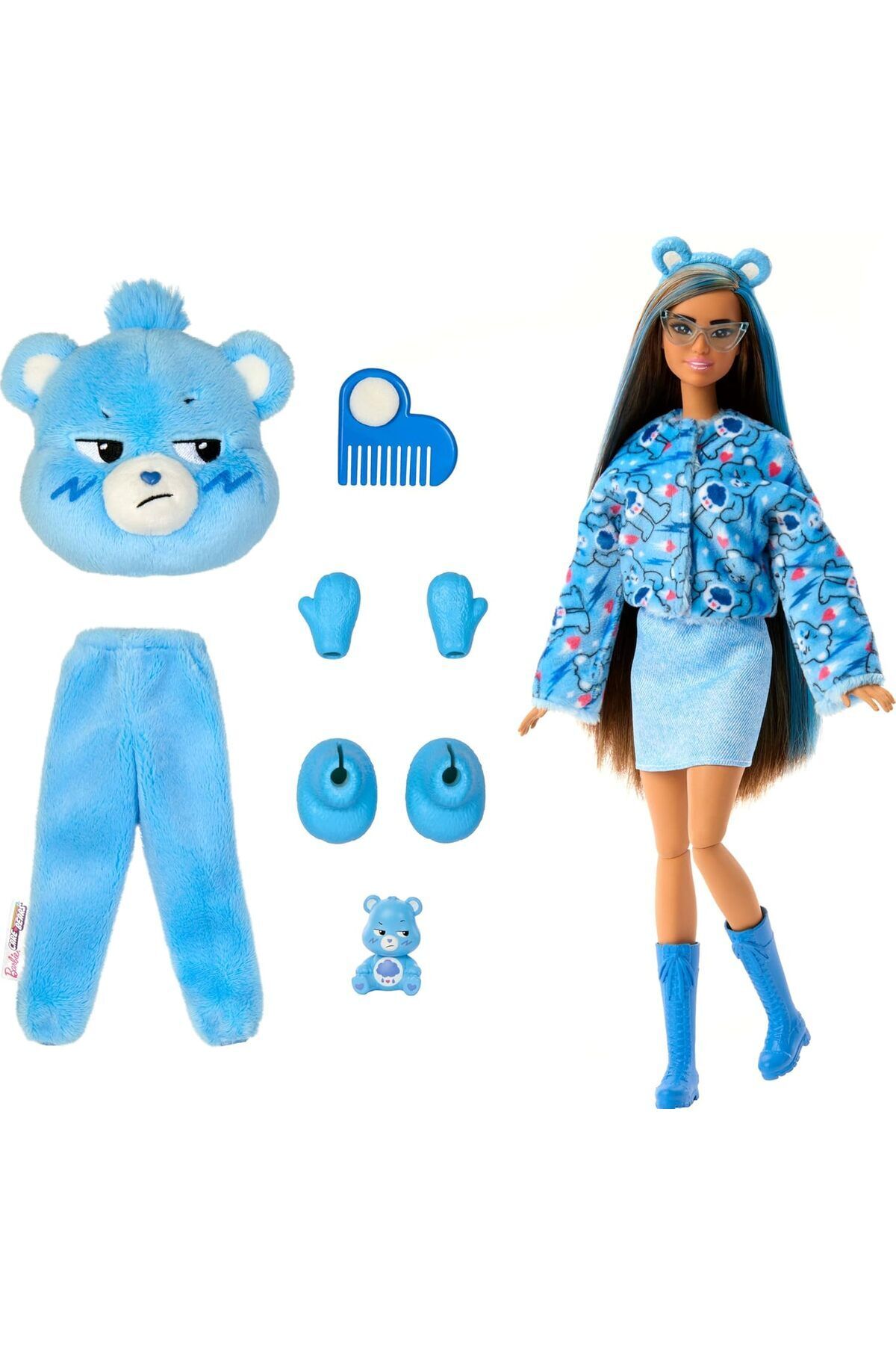VARDEM OYUNCAK Cutie Reveal Care Bears Series - Grumpy Bear (Brunette)