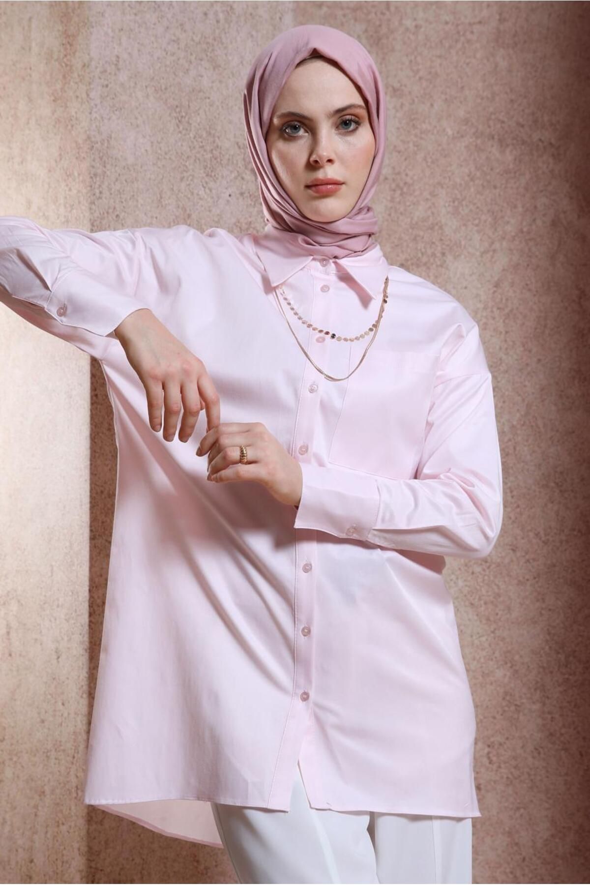 تونیک پیراهن ساتن 44421 Alvina