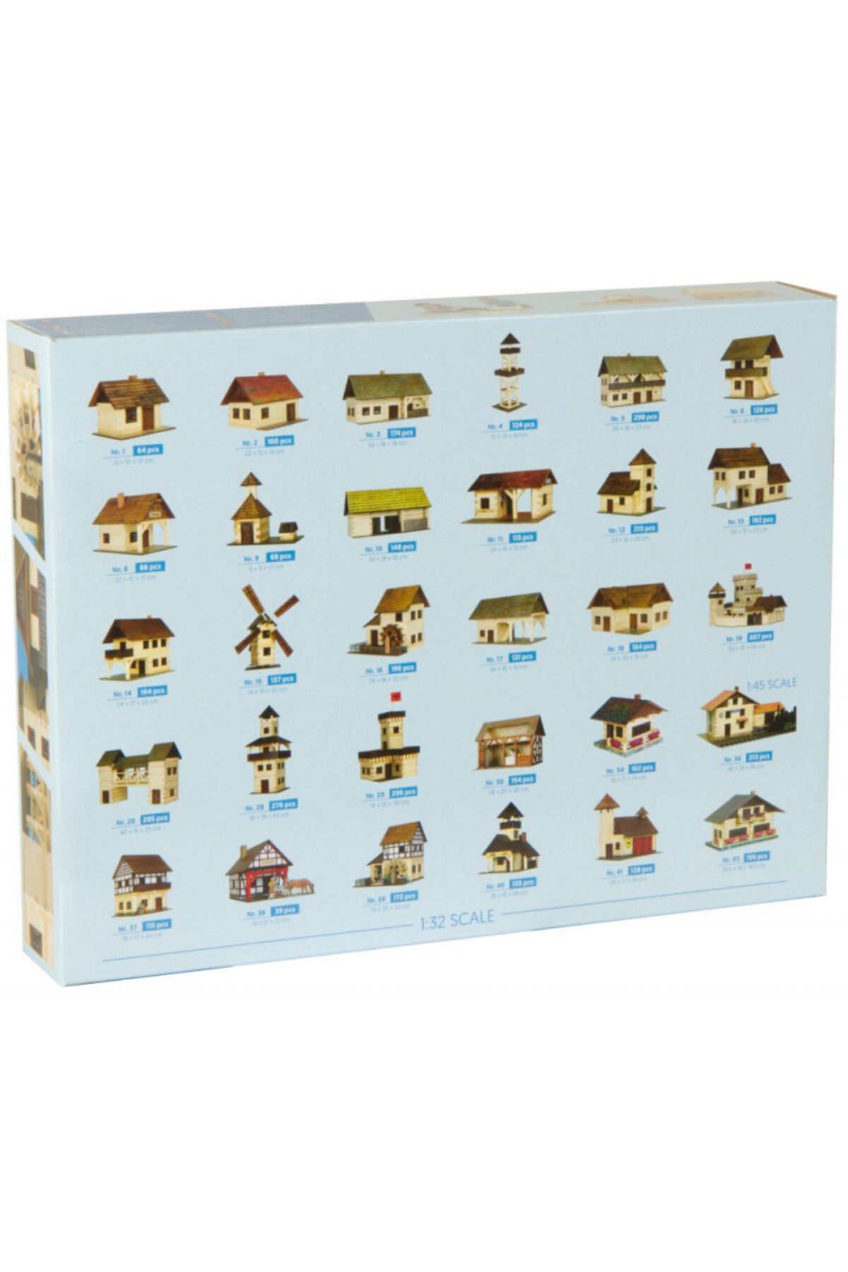 Walachia Set Constructie Arhitectura Cabanuta Alpina, 102 Piese Din Lemn, Walachia - One Size