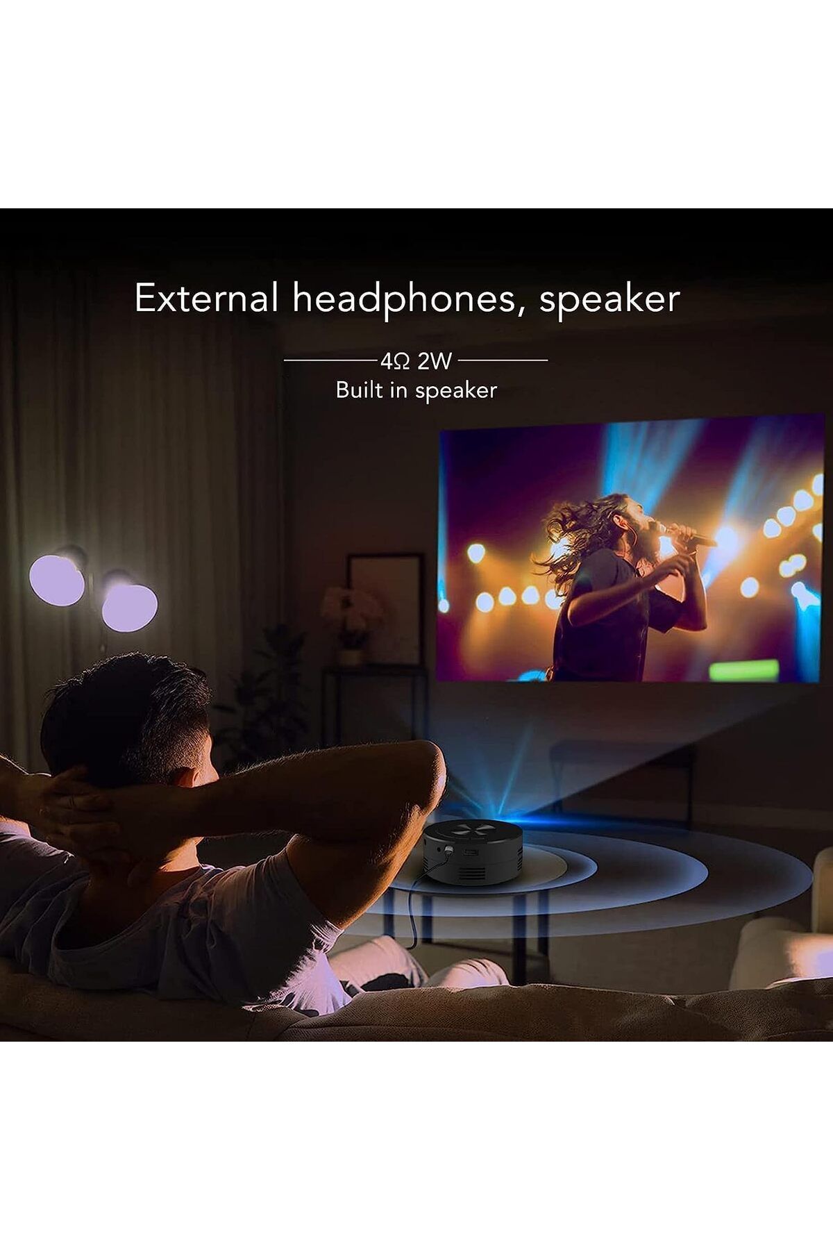 COOYA-Mini Video Projector with Phone Same Screen for Smartphone Tablets, Support Mobile Power 5