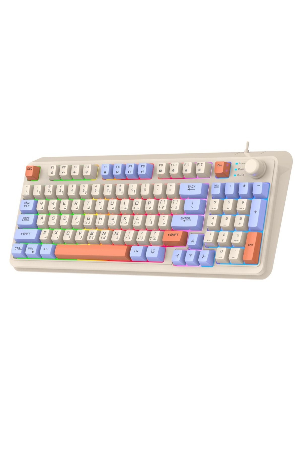 XUNFOX-Arabic & English Wired Gaming Keyboard and Mouse Set,Mechanical Feel Office Keyboard 2
