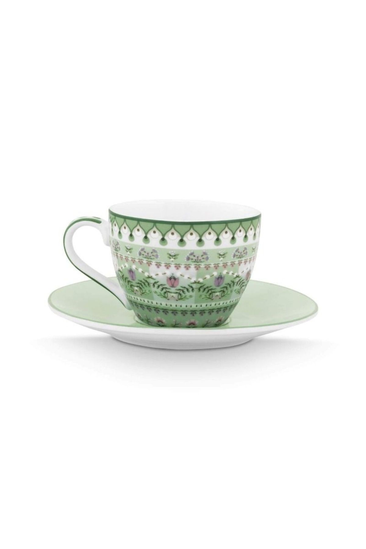 Pip Studio-Espresso cup with saucer, Lily & Lotus collection, Light Green, 120 ml, Pip Studio 3