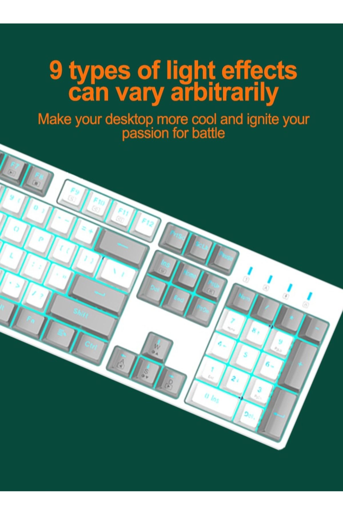 e-yooso-Z-14 Mechanical Gaming Wired Keyboard,104 Key Red Switch Full-Size Computer Keyboards 7