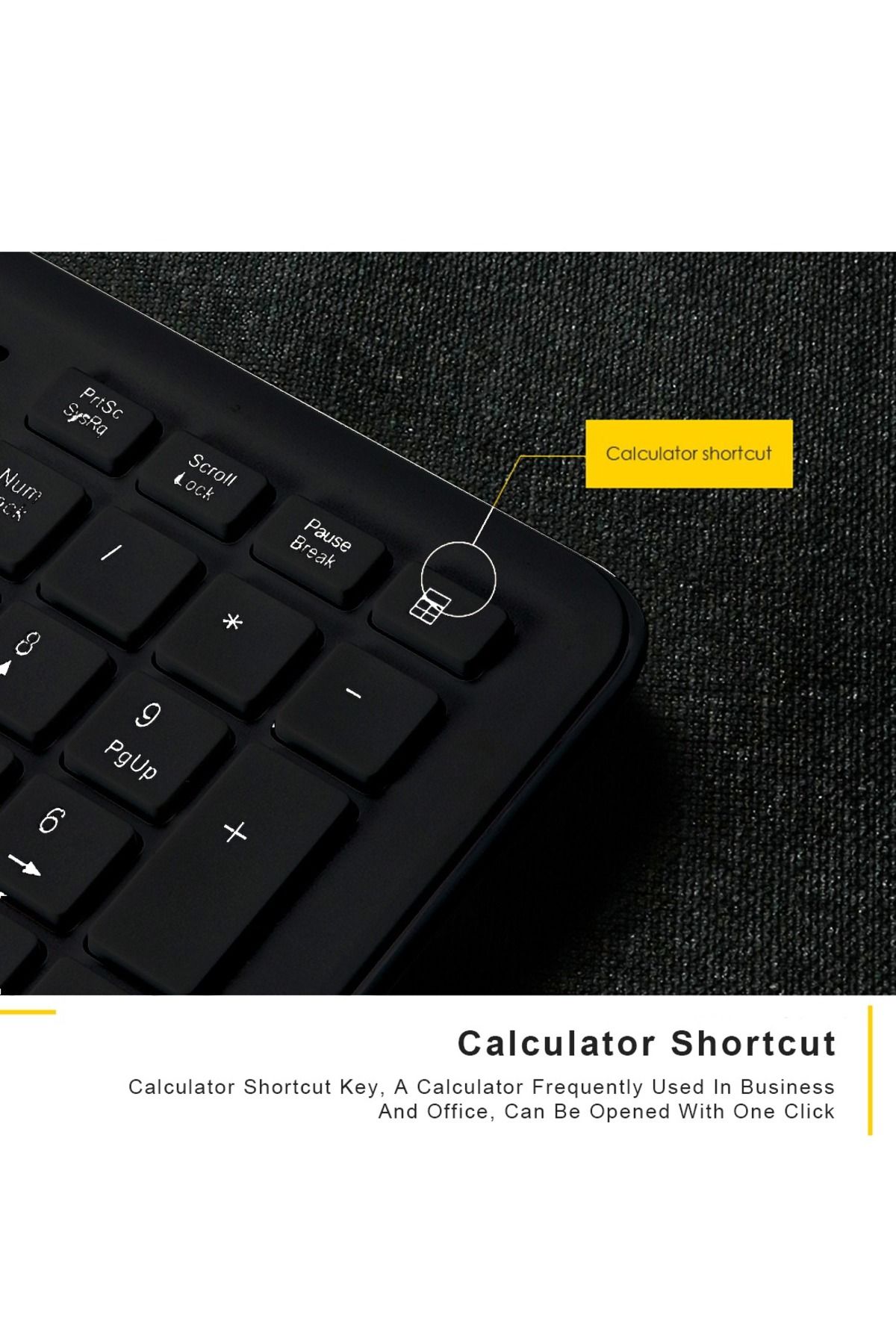 IFound-2.4G Wireless Keyboard and Mouse,USB Compact Full Size Keyboard Mouse Combo 2