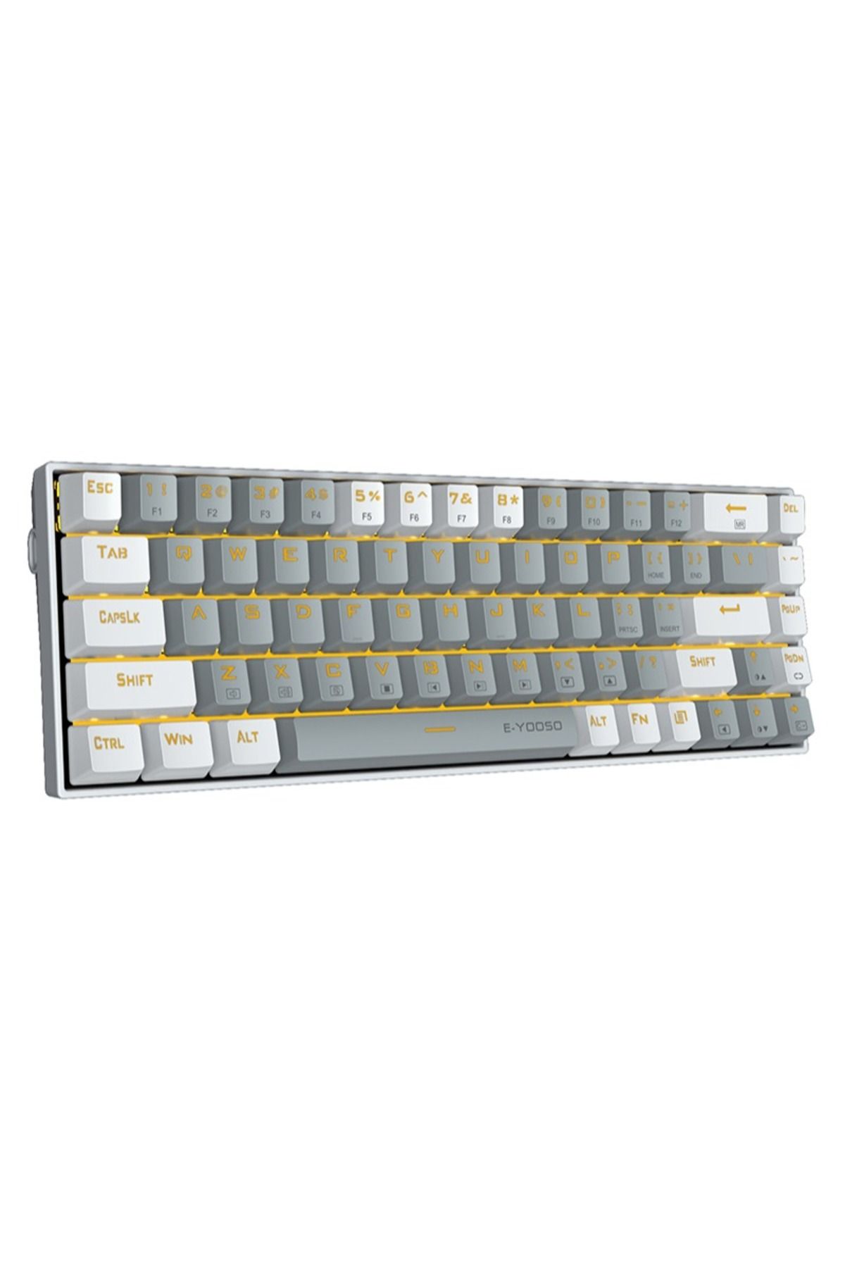 e-yooso-Z-686 65% Gaming Keyboard,Hot Swappable Red Switch, 68 Keys Mini Wired Mechanical Keyboard 1