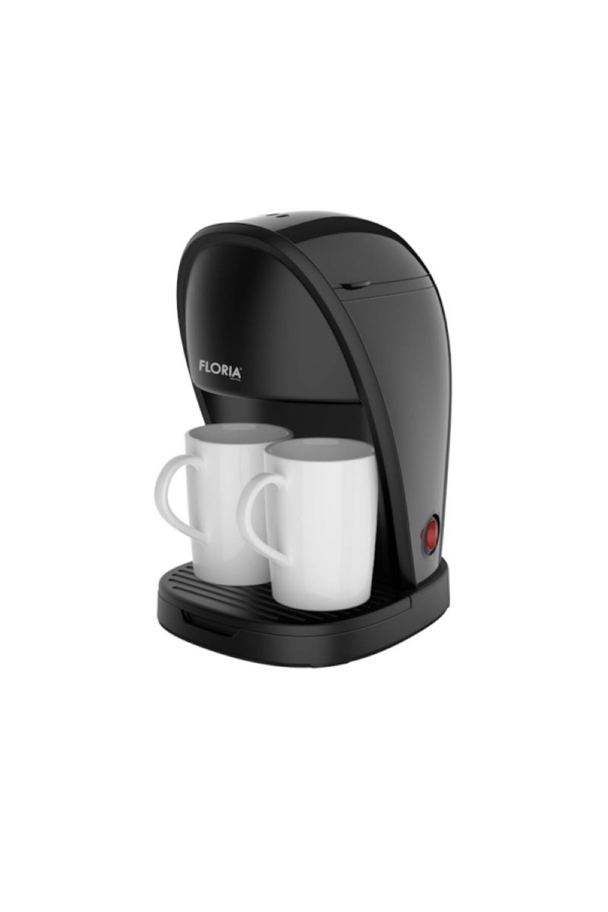 Zilan Aparat De Facut Cafea Floria , Filtru De Nailon, Cupa Pentru Masurat, 2 Cesti Incluse, Negru - One Size