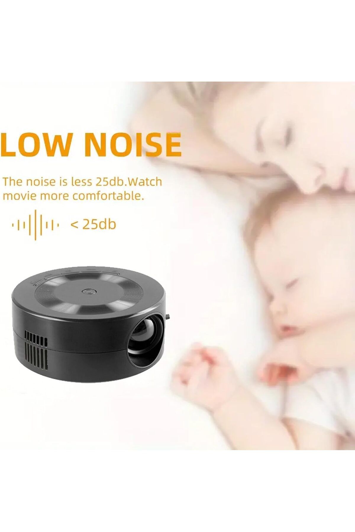 COOYA-Small Home Projector, LCD Display Eye Portable Mini Projector for IOS for Phone 7