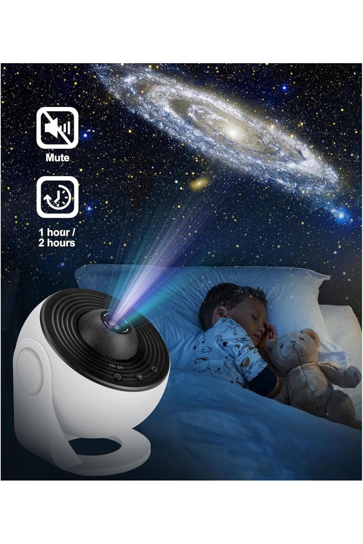 COOYA-Projector lamp, Star Projector for Bedroom, Timed 360° Rotating Nebula Projector Lamp 3