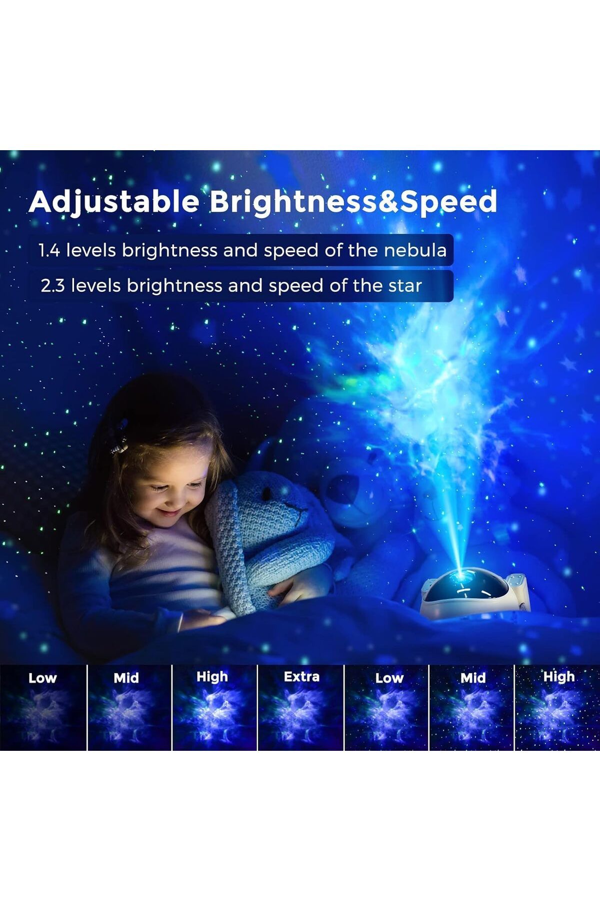 COOYA-Astronaut Projector with Remote Control Timer for Bedroom, 360° Adjustable Starry Sky 3