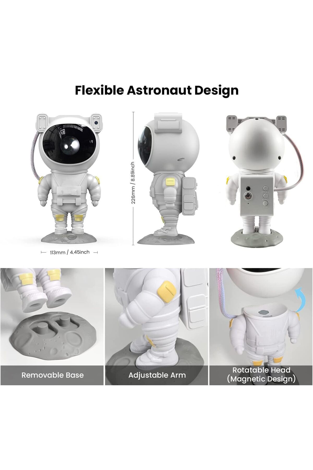 COOYA-Star Projector Night Light with Timer, Remote Control and 360°Adjustable Design 3