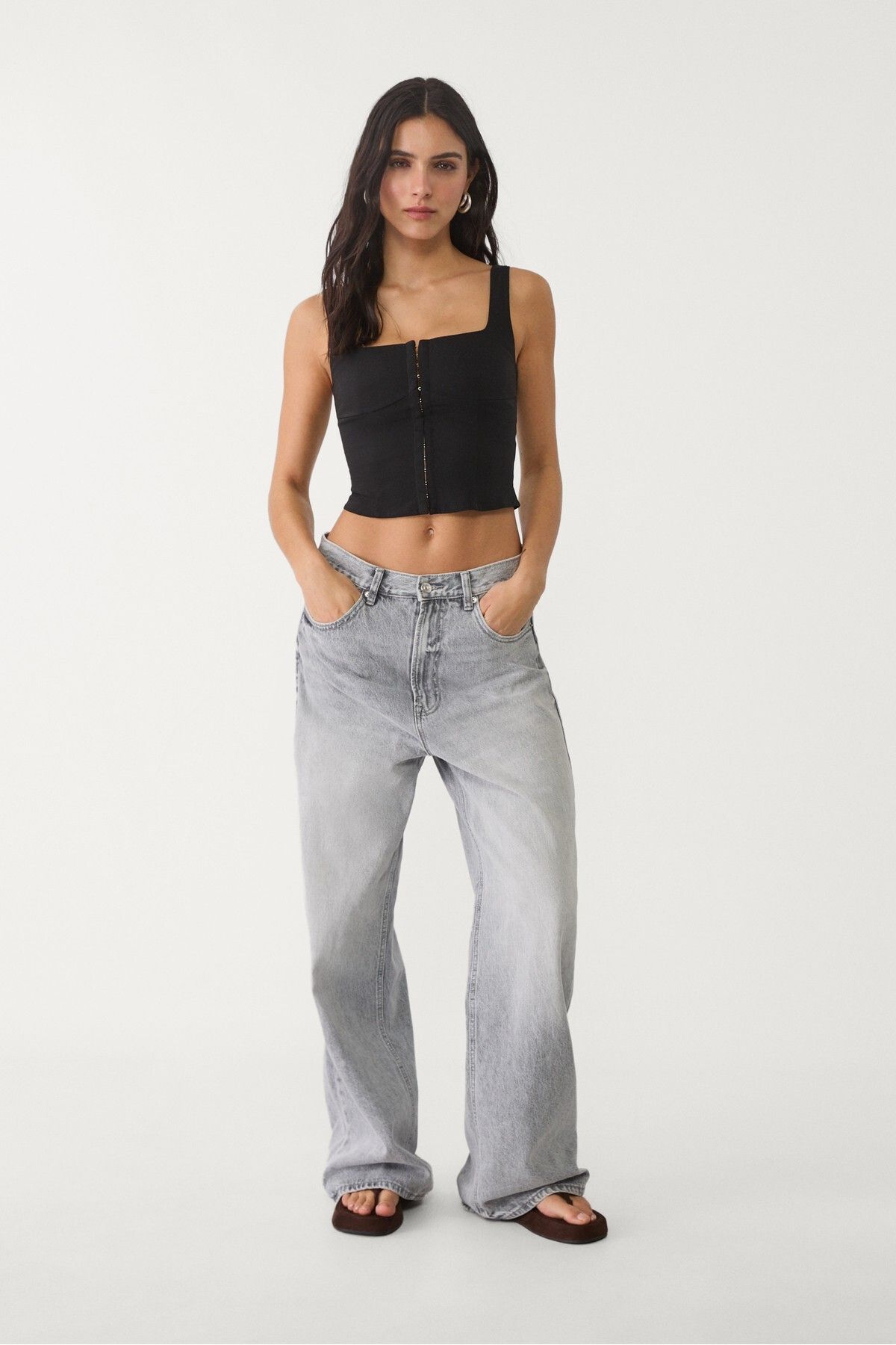 Stradivarius-Corset top with straps 2