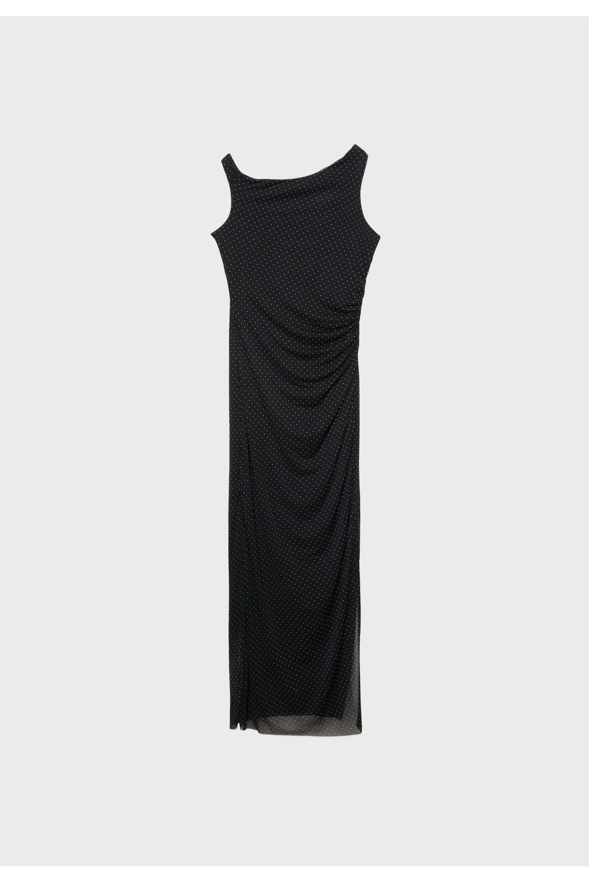 Stradivarius-فستان متوسط الطول منقط غير متماثل 5