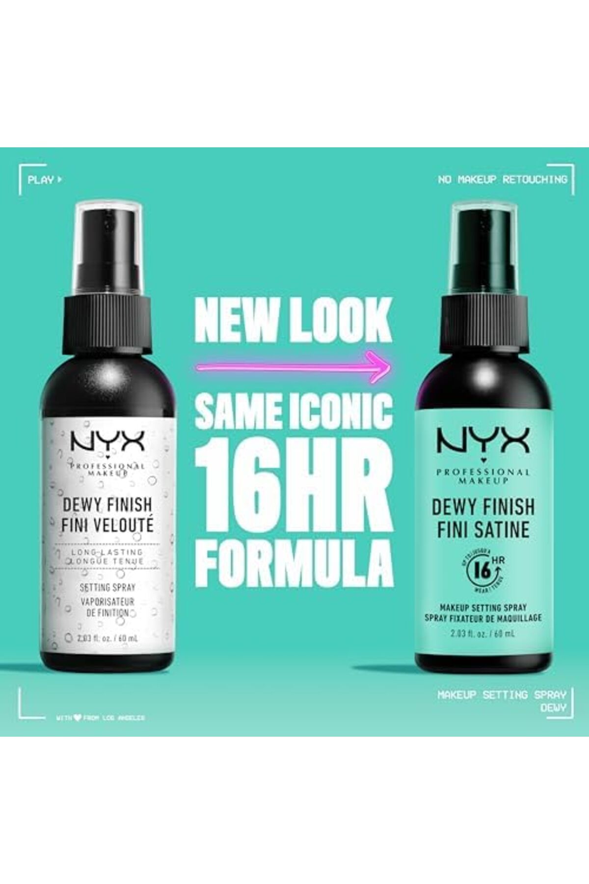 NYX Professional Makeup-Long Lasting Makeup Setting Spray, Dewy Finish, 60 ml 4