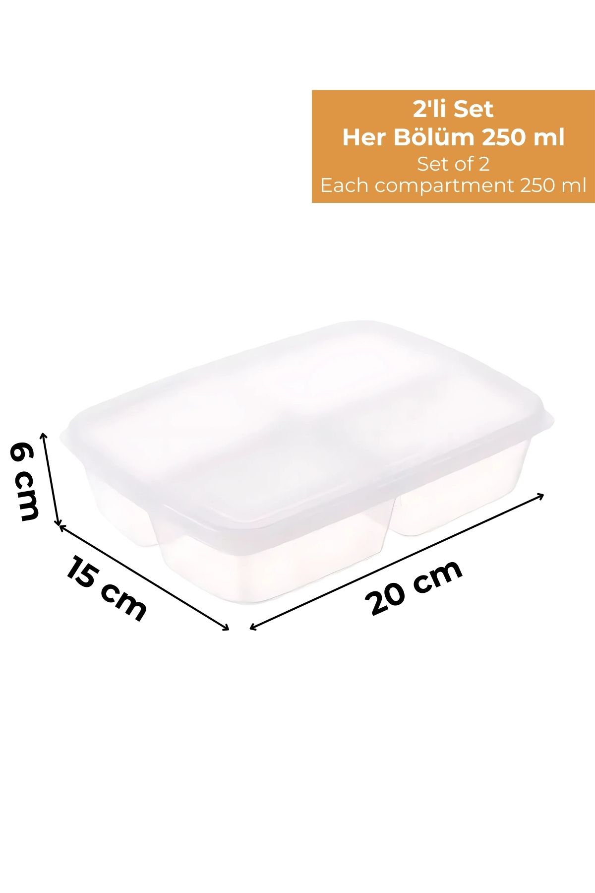 Hesaplı Kasa-4 Compartment Refrigerator Organizer 1 Lt, Friz Organizer, Set of 2 5