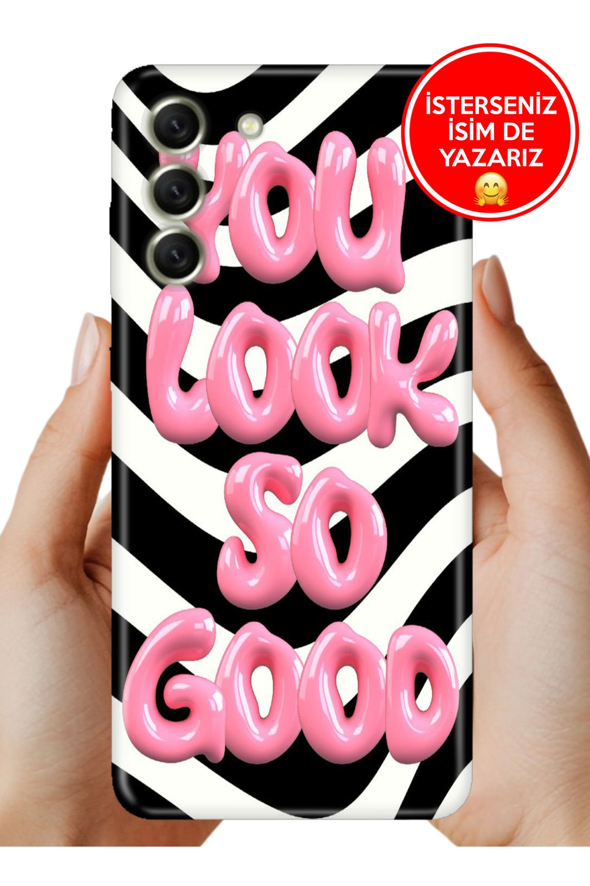 Cekuonline Samsung Galaxy S21 FE Kılıf Baskılı Life Style Kapak Silikon You Look So Good