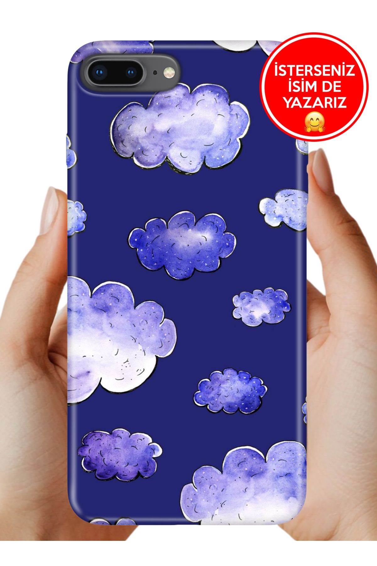 Cekuonline iPhone 7 Plus - 8 Plus Kılıf Baskılı Life Style Kapak Silikon Rüyadaki Bulut