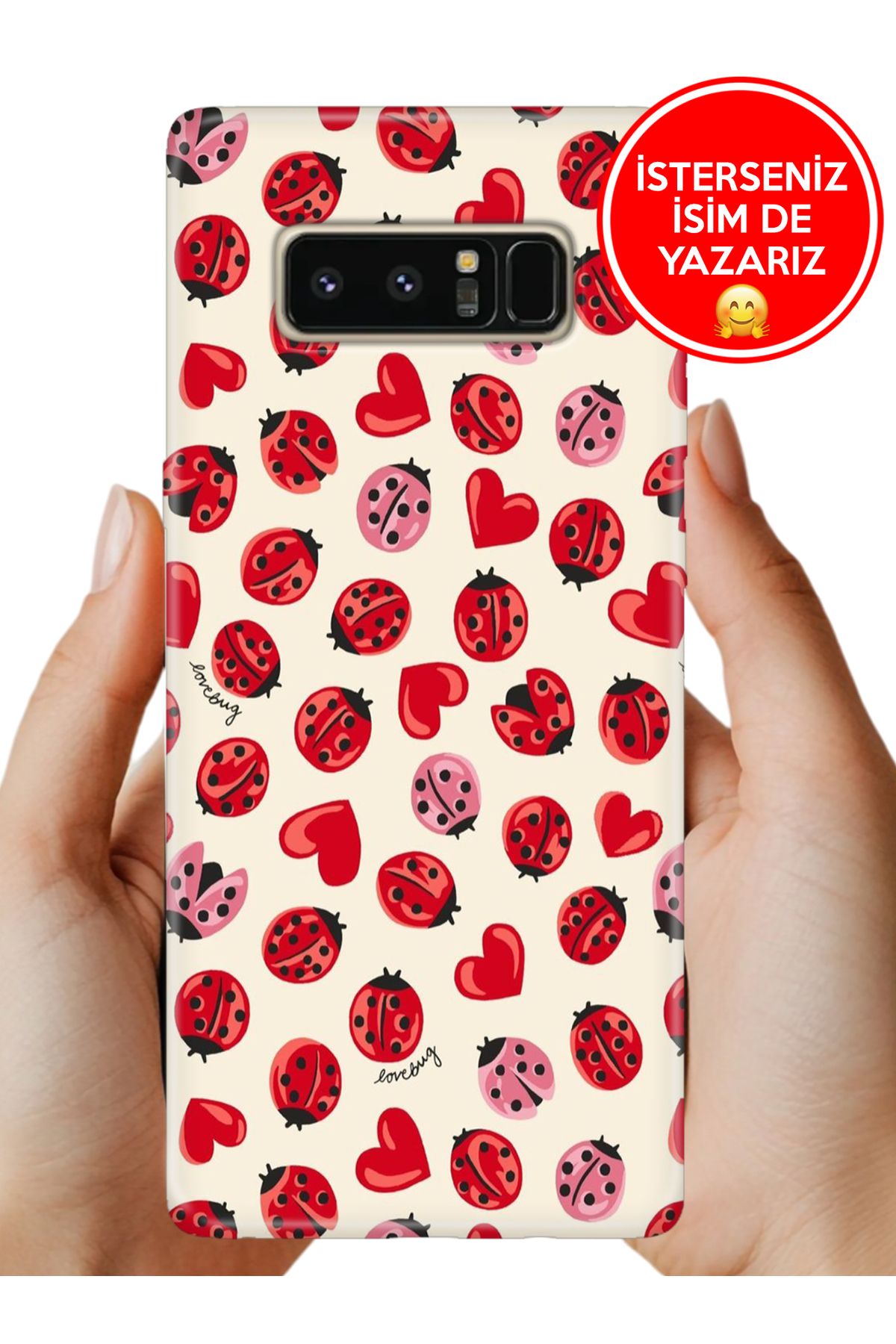 Cekuonline Galaxy Note 8 Kılıf Baskılı Life Style Kapak Silikon Love Bug