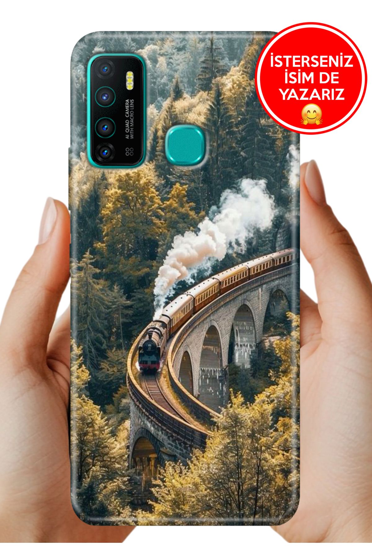 Cekuonline İnfinix Hot 9 Kılıf Hot 9 Baskılı Life Style Kapak Silikon Train Travel