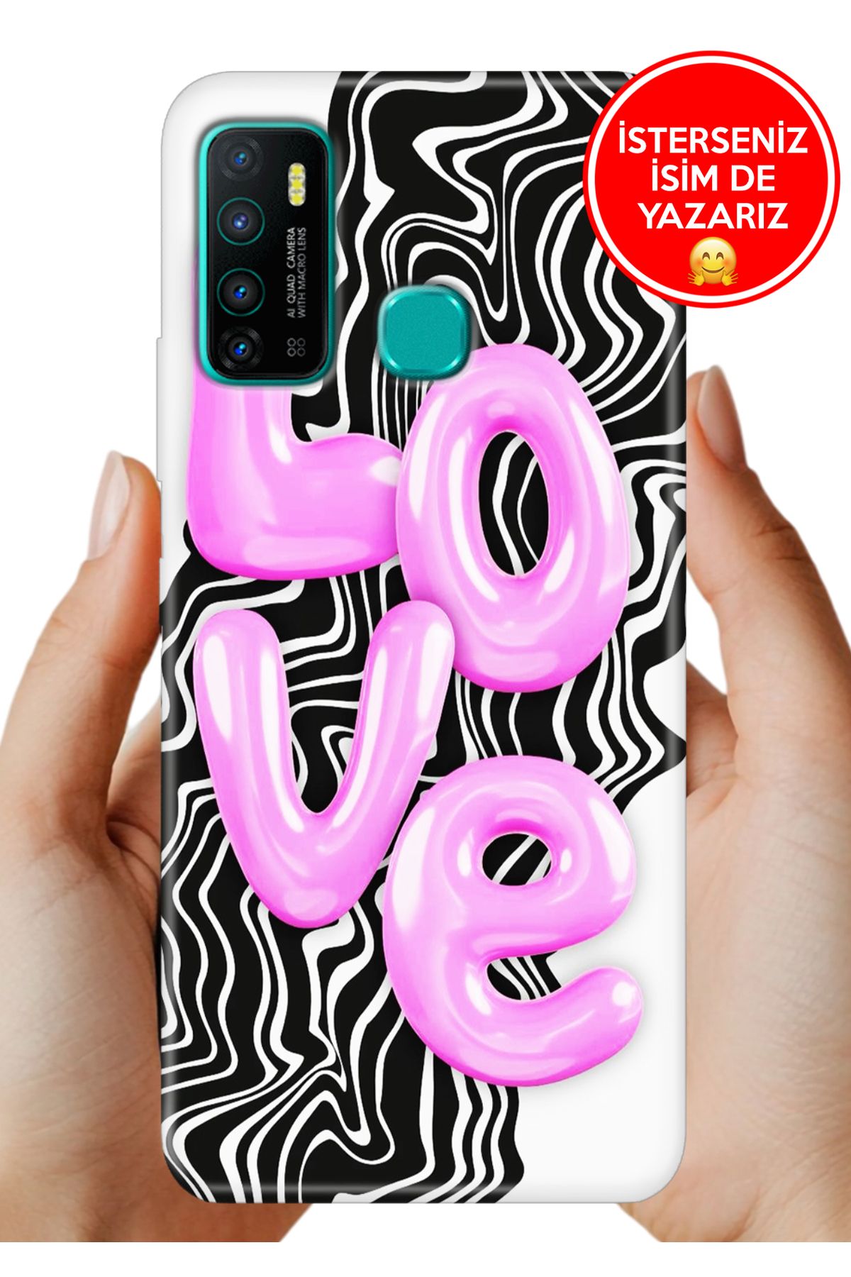 Cekuonline İnfinix Hot 9 Kılıf Hot 9 Baskılı Life Style Kapak Silikon Lovelove