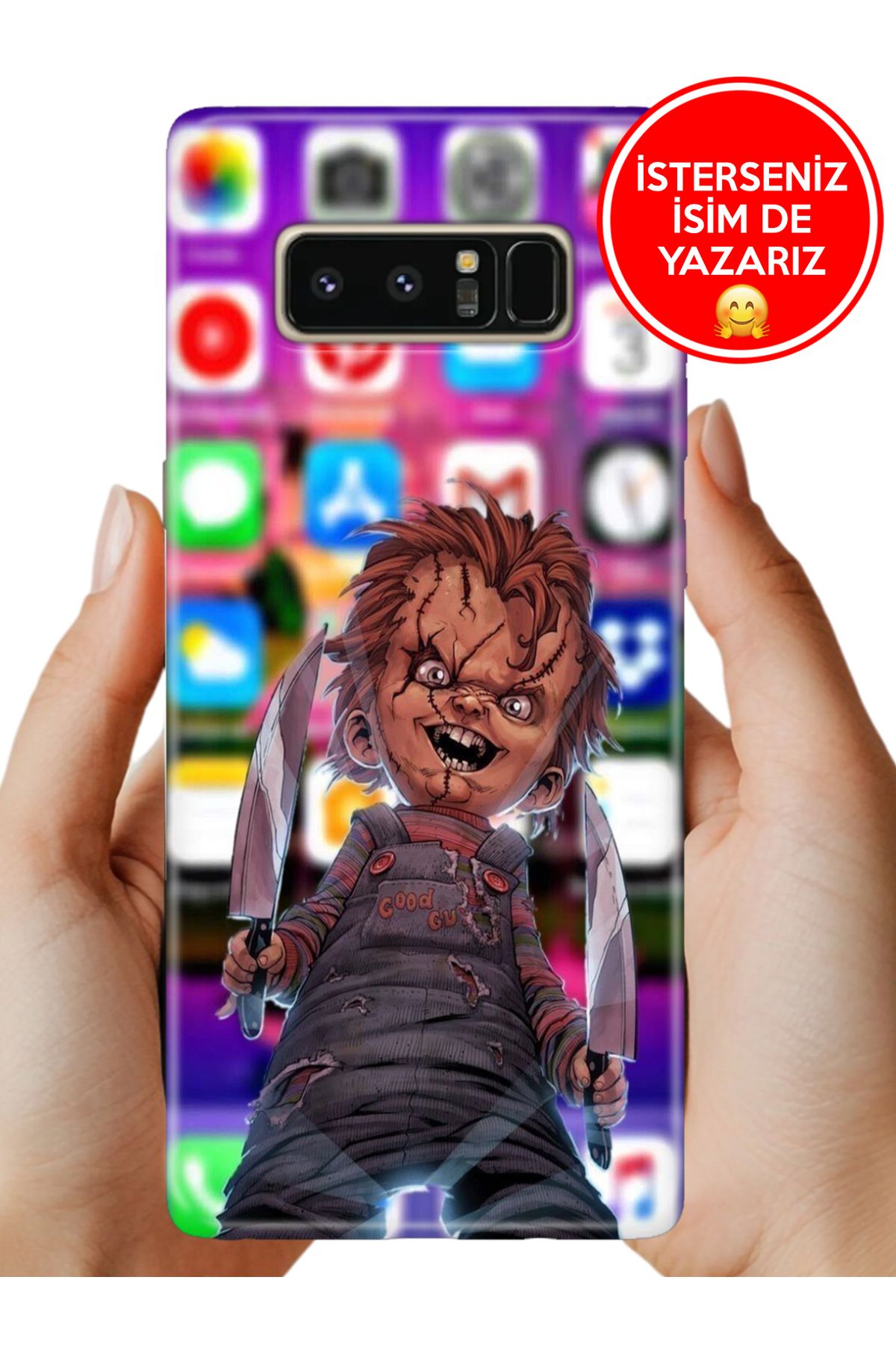 Cekuonline Galaxy Note 8 Kılıf Baskılı Life Style Kapak Silikon ChuckyPhone
