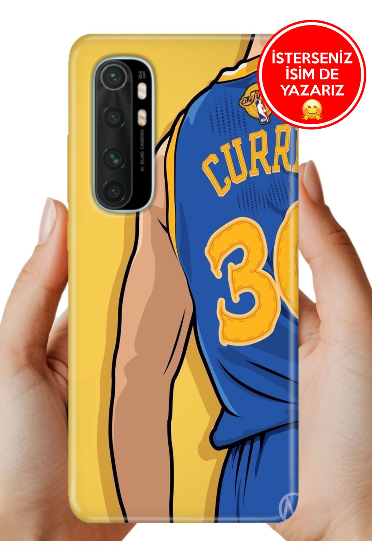 Cekuonline Xiaomi Mi Note 10 Lite Kılıf FullCover Resimli Desenli Silikon Curry Spor