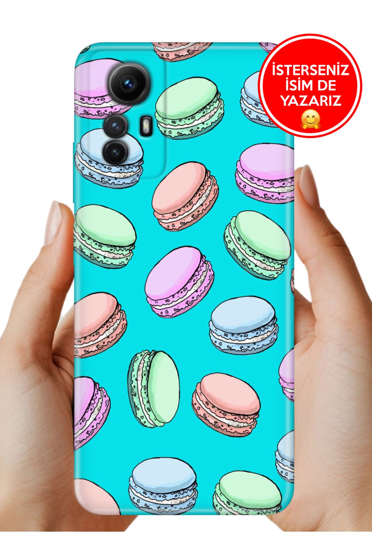Cekuonline Xiaomi Redmi Note 12s Kılıf Baskılı Life Style Kapak Silikon Macaron Aşkı