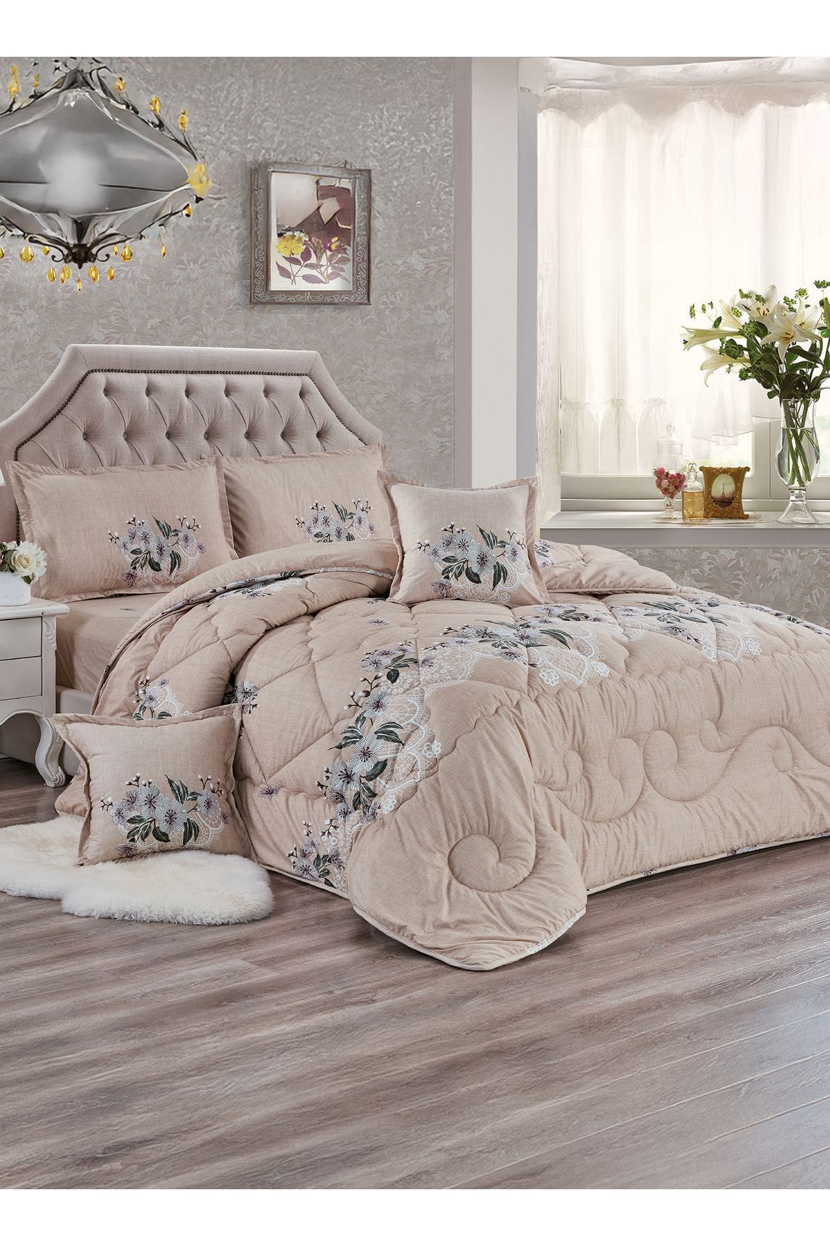 Generic-Comforter Set 4 Piece Single Size Elegant Bedspread Lightweight Comforter Suitable for All Seasons 1