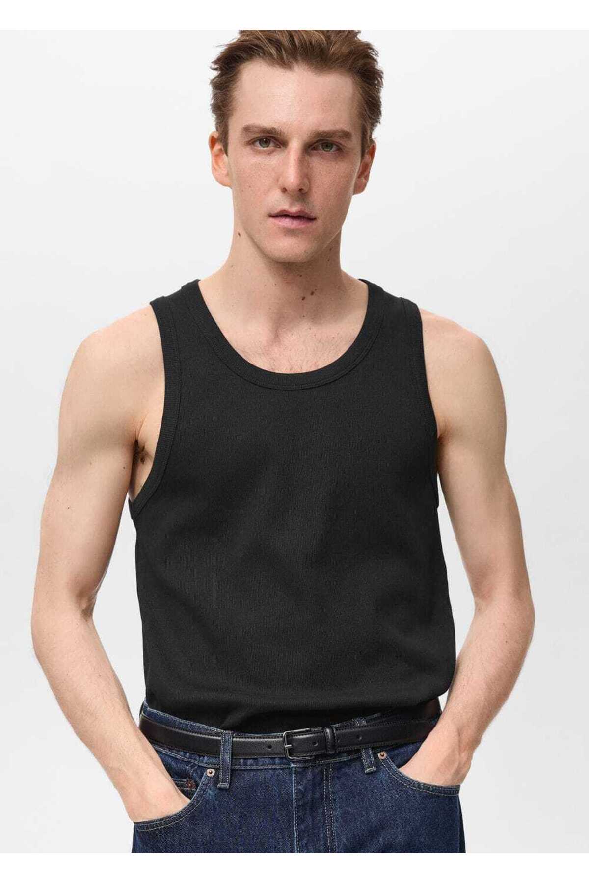 Slim fit pamuklu atlet