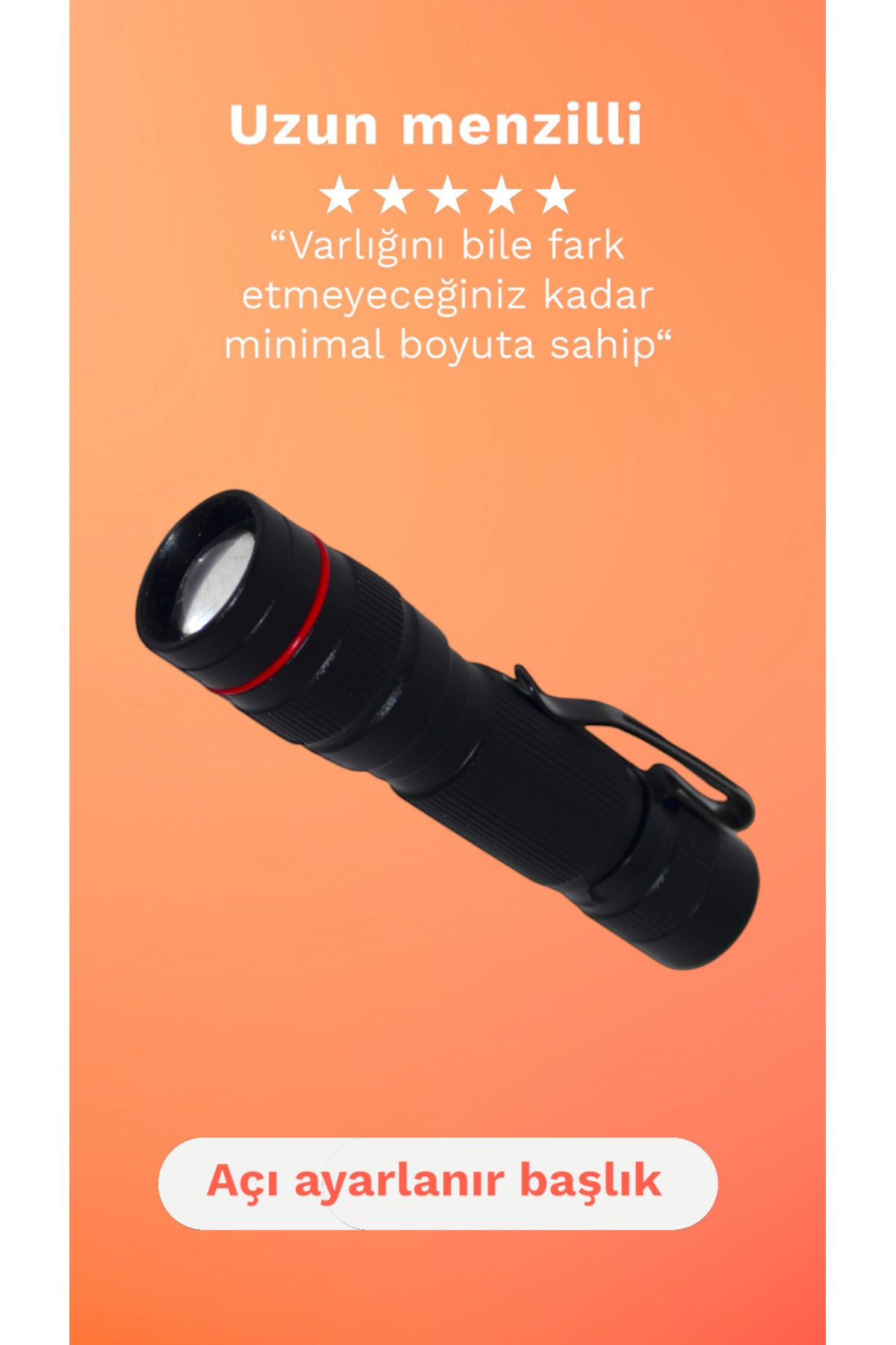 dlx Uzun Menzilli El Feneri Güçlü Aydınlatma Pilli