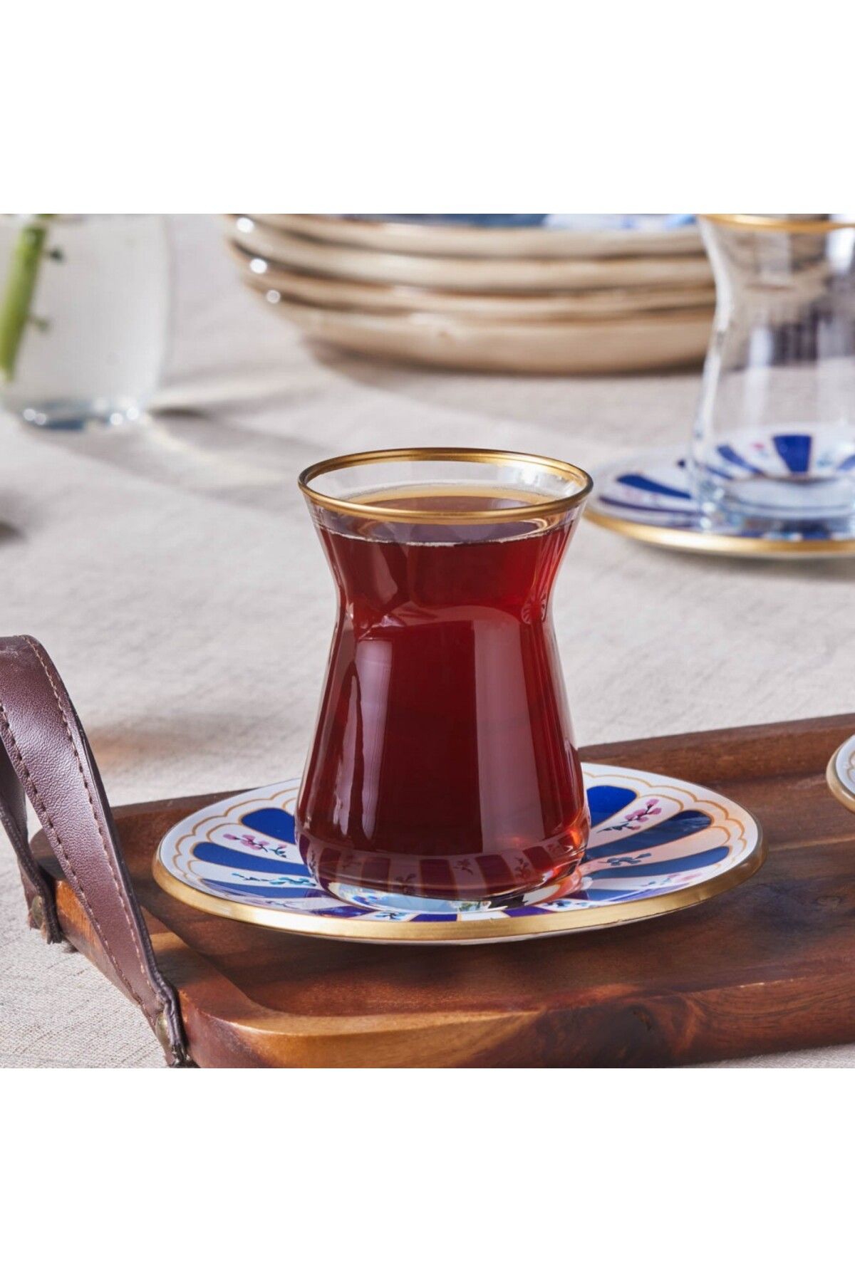 Karaca-Bursa Türkisches Teeglas-Set, 12-teilig, Marineblau 4