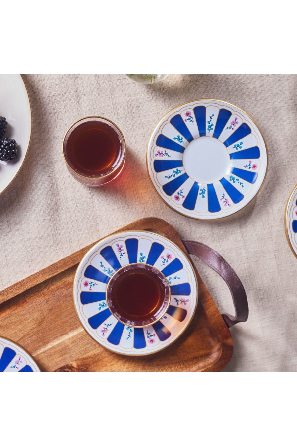 Karaca-Bursa Türkisches Teeglas-Set, 12-teilig, Marineblau 3