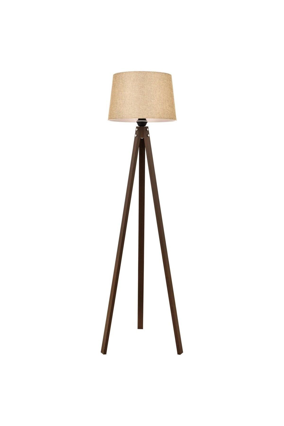 SerenityHaven Lm-65214-1e Eskitme Kaplama Lambader E27 Ahşap Kumaş 40cm