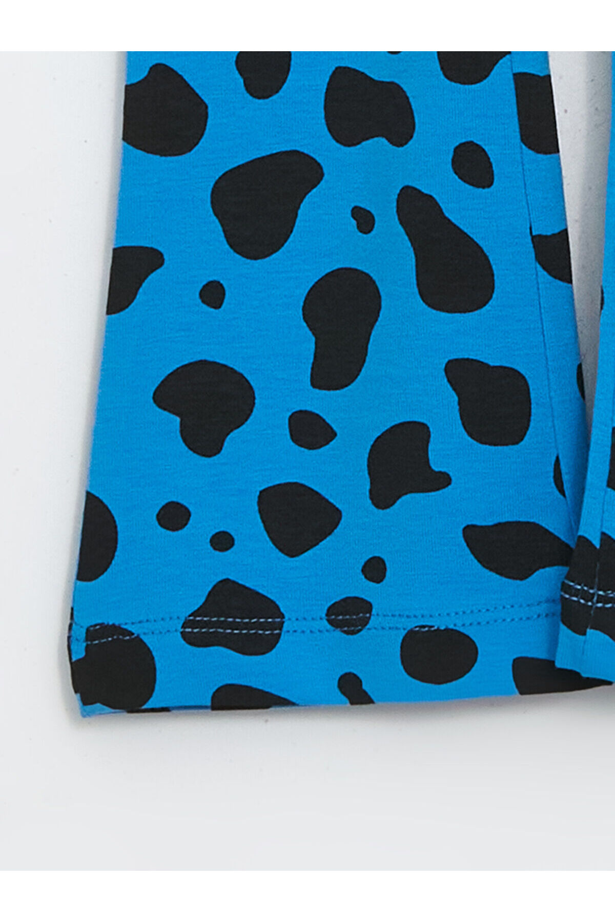 LC Waikiki Elsiva Collection Mavi Beli Lastikli İspanyol Paça Kız Çocuk Tayt fotoğrafı 2 (önizleme)