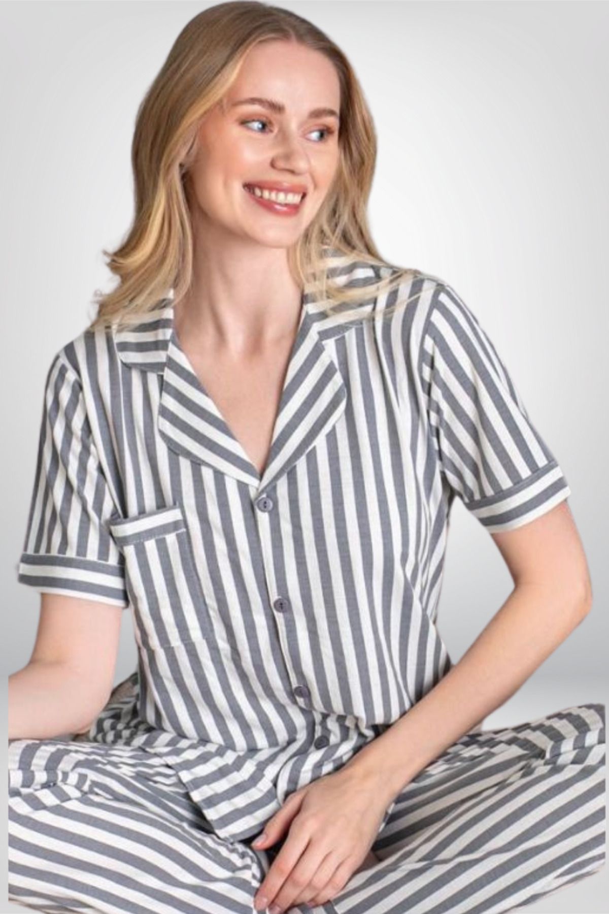 Alissa-Set pijamale cu nasturi pentru femei Alissa VR.AL K62 T56 49 y01 3