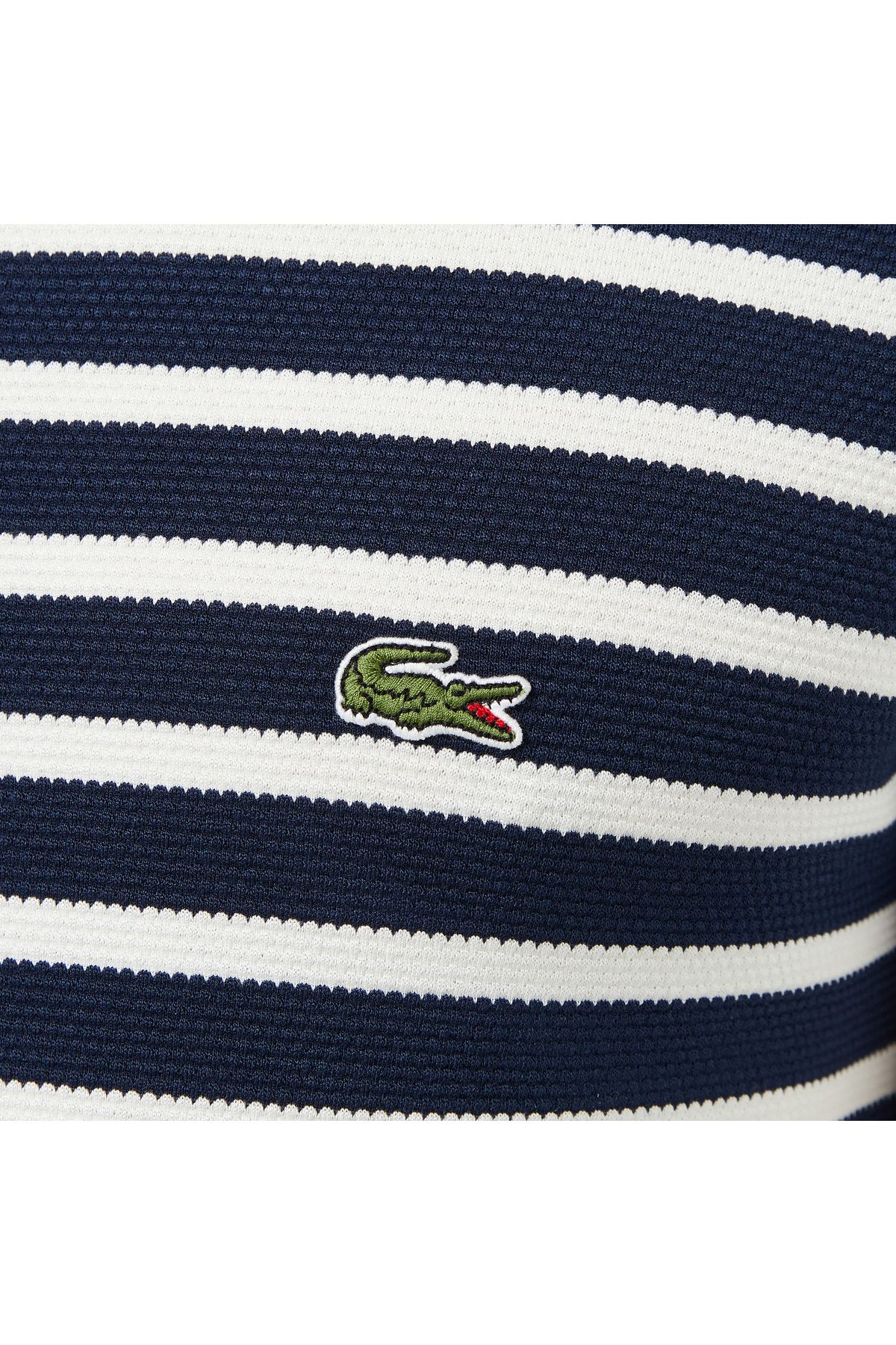 تی شرت آبی مردانه دوچرخه سواری باریک Lacoste