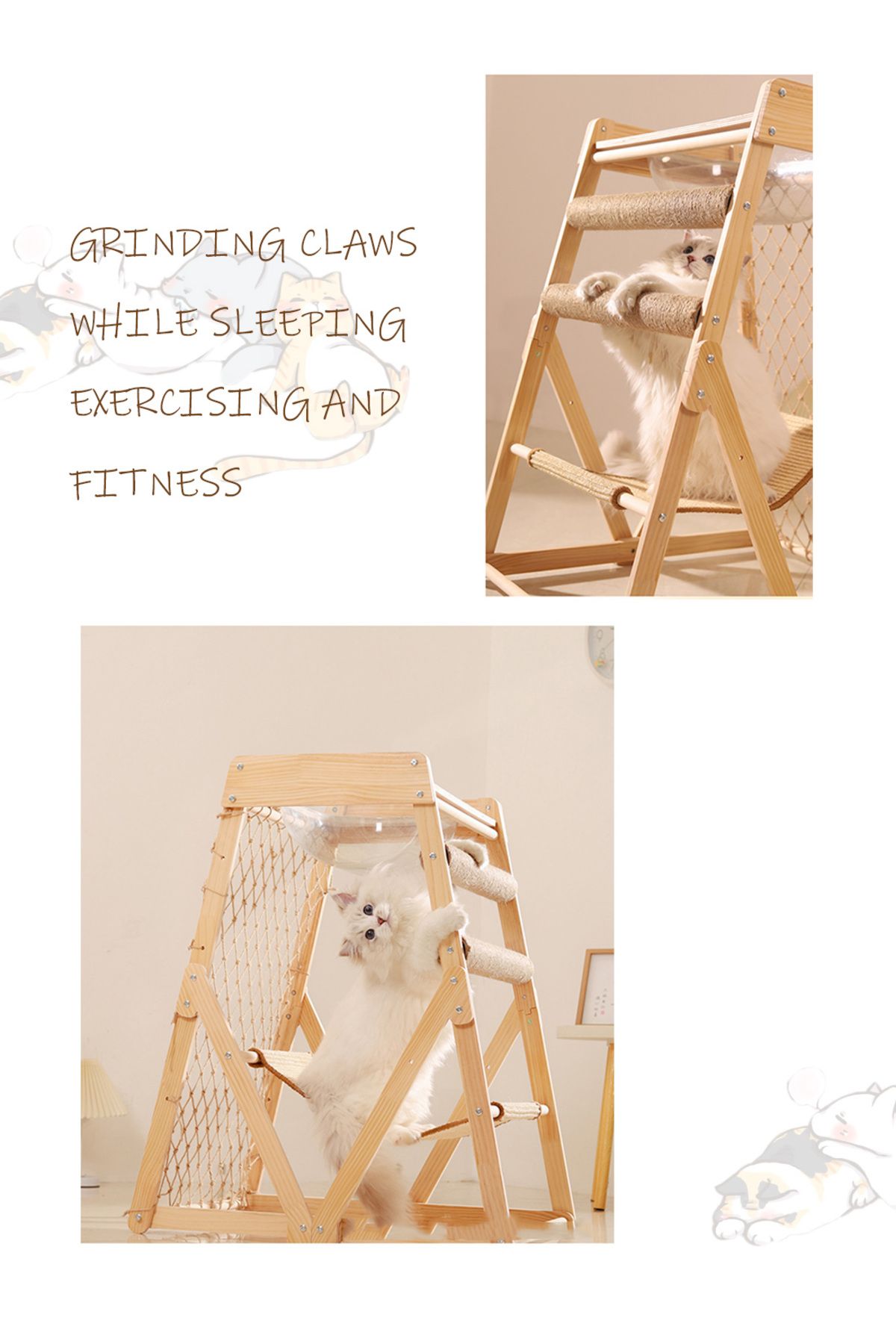 KidLe-Cat Climbing Frame Cat Jumping Platform Cat Rack Multi-Cat 6