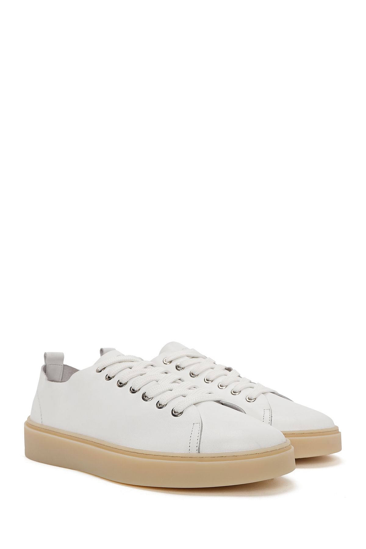 Derimod-Tenis alb din piele cu șireturi pentru bărbați 25SFD 707818 3