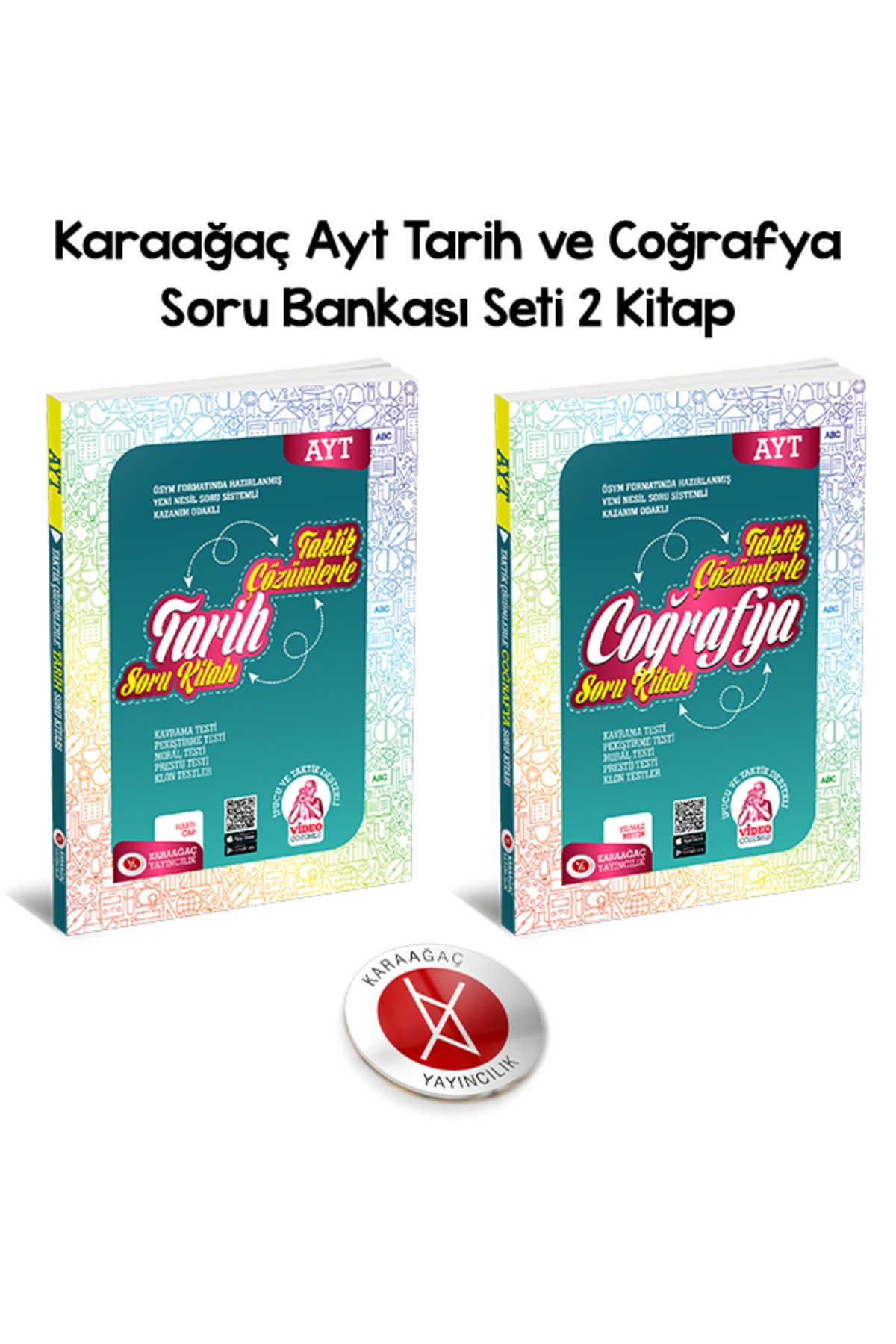 Kırtasiye seti ve Karaağaç Ayt Tarih ve Coğrafya Soru Bankası Seti 2 Kitap Kırtasiye seti ve Karaağaç Ayt Tarih ve Coğrafya Soru Bankası Seti 2 Kitap